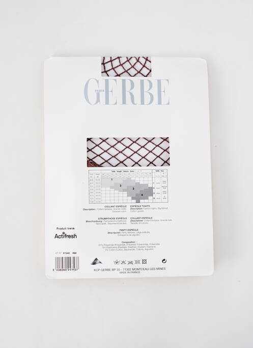 Collants marron fonce GERBE femme