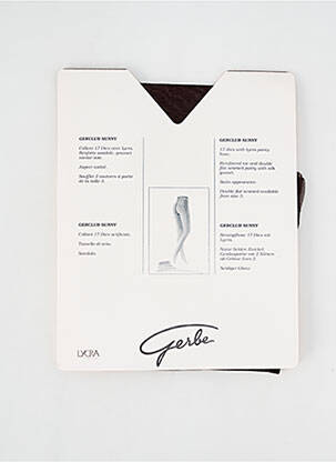 Collants stretch marron GERBE femme