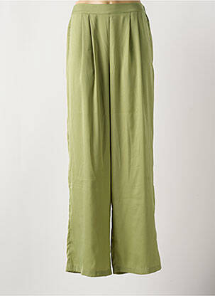 Pantalon large coupe fluide taille normale vert MD'M femme