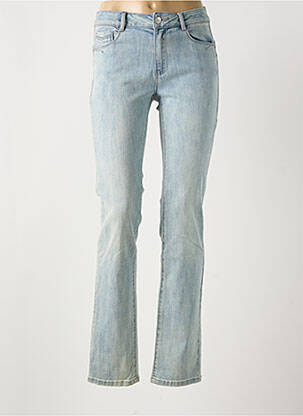 Jeans coupe droite stretch taille normale bleu C'EST BEAU LA VIE femme