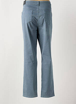Pantalon chino fermeture zippée sous rabat boutonné taille normale bleu JENSEN femme