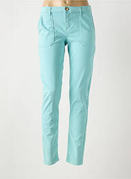Pantalon chino tissage popeline taille normale bleu LOLA ESPELETA femme