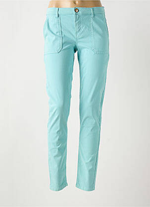 Pantalon chino tissage popeline taille normale bleu LOLA ESPELETA femme