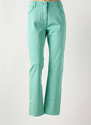 Pantalon slim tissage popeline taille normale vert DIANE LAURY femme