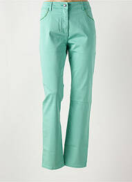 Pantalon slim tissage popeline taille normale vert DIANE LAURY femme