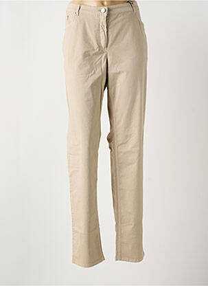 Pantalon slim tissage popeline taille normale beige STARK femme