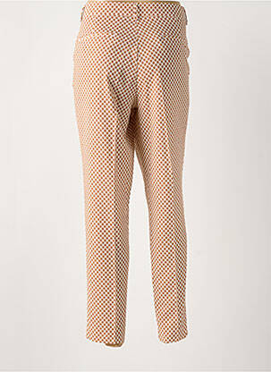 Pantalon chino fermeture zippée sous rabat boutonné taille normale beige LCDN femme
