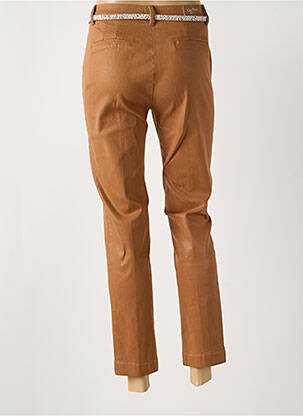 Pantalon chino tissage popeline marron C'EST BEAU LA VIE femme
