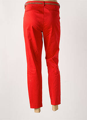 Pantalon chino tissage popeline taille normale rouge B.YOUNG femme