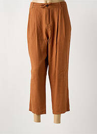 Pantalon 7/8 taille haute taille haute marron JENSEN femme