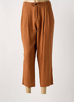 Pantalon 7/8 taille haute taille haute marron JENSEN femme