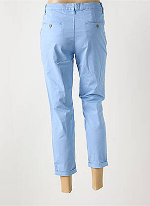 Pantalon chino fermeture zippée sous rabat boutonné taille normale bleu LCDN femme