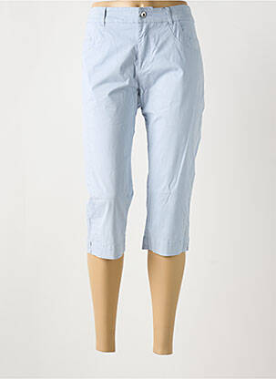 Corsaire tissage popeline taille normale bleu JENSEN femme