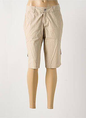 Bermuda taille à pinces taille normale beige JENSEN femme