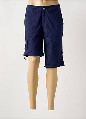 Bermuda taille à pinces taille normale bleu JENSEN femme