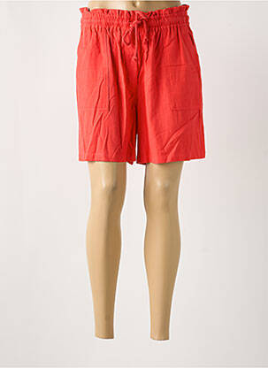 Short coupe droite taille haute orange C'EST BEAU LA VIE femme