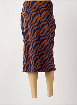Jupe mi-longue taille haute marron SURKANA femme