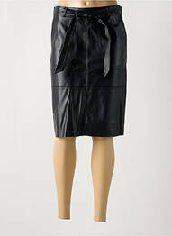 Jupe mi-longue taille à pinces noir JULIE GUERLANDE femme