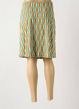 Jupe mi-longue stretch marron SURKANA femme