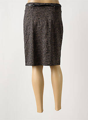 Jupe mi-longue stretch noir RENATTO BENE femme