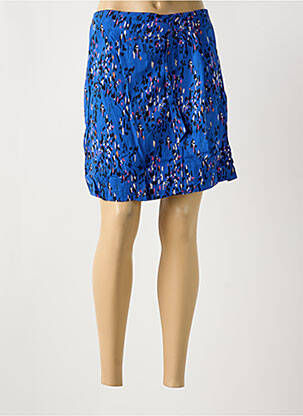 Jupe courte coupe droite bleu LOLA ESPELETA femme