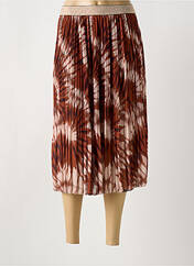 Jupe mi-longue marron GLOSSY pour femme seconde vue