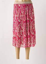 Jupe mi-longue rose GLOSSY pour femme seconde vue