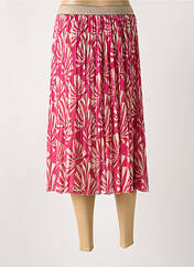 Jupe mi-longue rose GLOSSY pour femme seconde vue