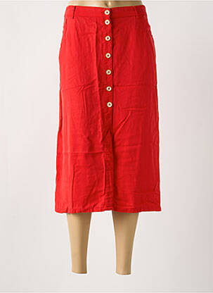 Jupe mi-longue rouge LCDN pour femme