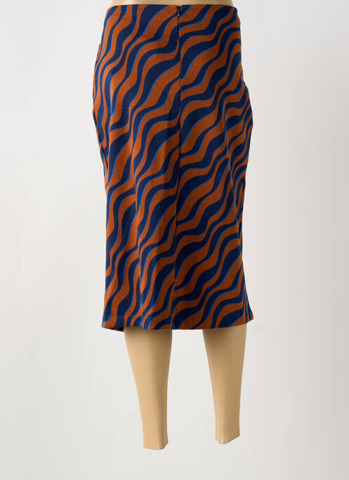 Jupe mi-longue taille haute marron SURKANA femme