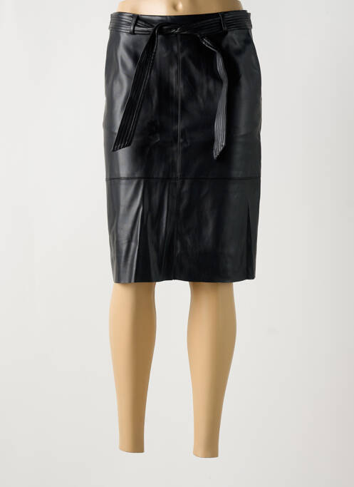 Jupe mi-longue taille à pinces noir JULIE GUERLANDE femme