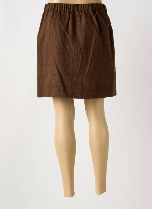 Jupe courte poches marron C'EST BEAU LA VIE femme