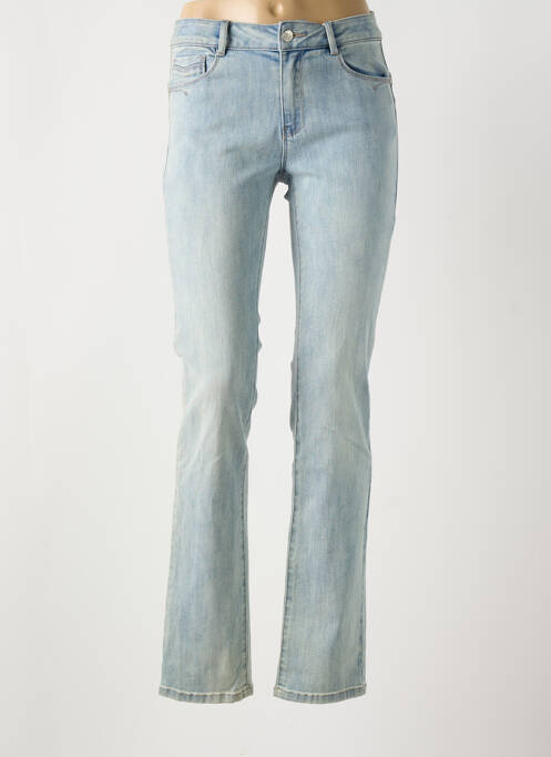 Jeans coupe droite bleu C'EST BEAU LA VIE pour femme
