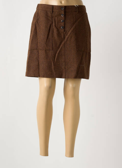 Jupe courte marron C'EST BEAU LA VIE pour femme