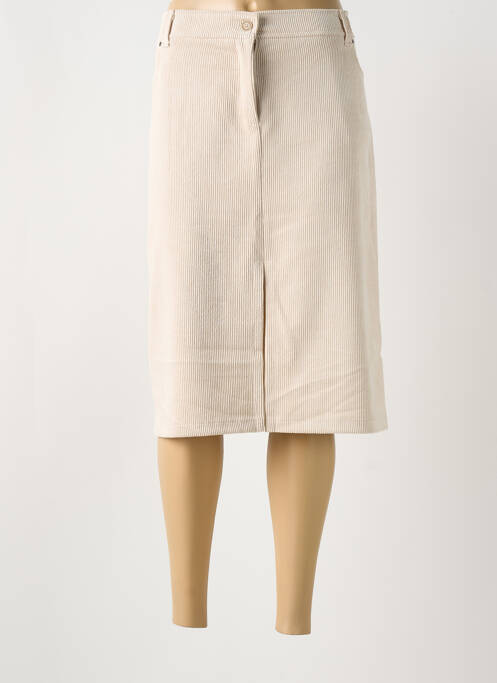 Jupe mi-longue beige PAZ TORRAS pour femme