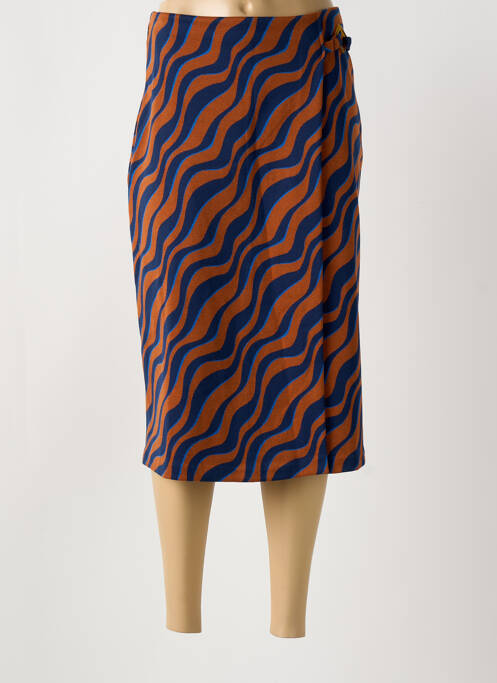 Jupe mi-longue marron SURKANA pour femme