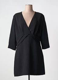 Robe courte manches 3/4 manches 3/4 noir MORGAN femme