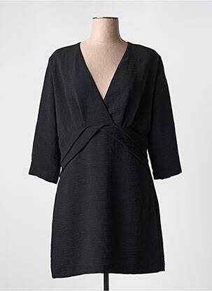Robe courte manches 3/4 manches 3/4 noir MORGAN femme