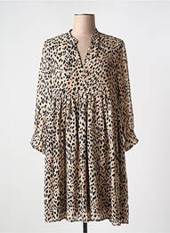 Robe courte manches longues manches longues beige EGO femme