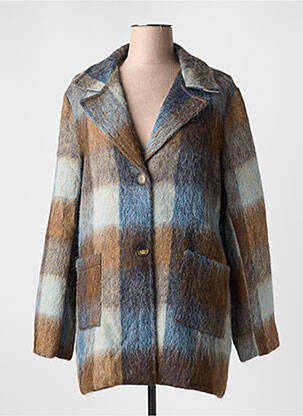 Manteau long coupe droite sans capuche marron DIANE LAURY femme