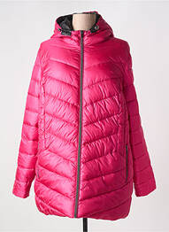 Doudoune poches a capuche rose CISO femme