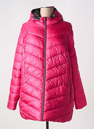 Doudoune poches a capuche rose CISO femme