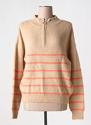 Pull tissage chiné manches longues orange LOLA ESPELETA femme