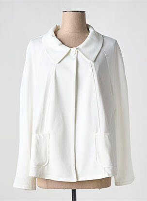 Veste chic fermeture boutonnée sur le devant blanc RENATTO BENE femme