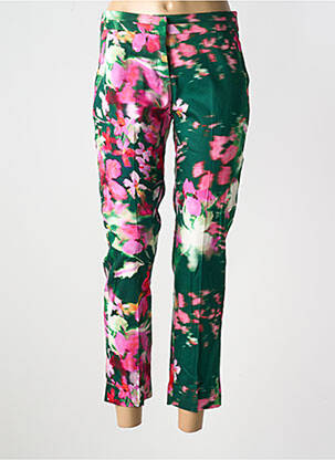 Pantalon 7/8 taille à pinces taille basse vert MORGAN femme