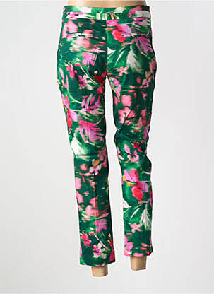 Pantalon 7/8 taille à pinces taille basse vert MORGAN femme