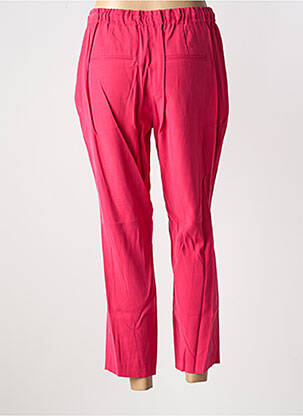 Pantalon 7/8 tissage popeline taille normale rose JULIE GUERLANDE femme