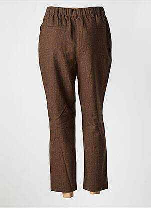 Pantalon 7/8 taille haute taille haute marron C'EST BEAU LA VIE femme