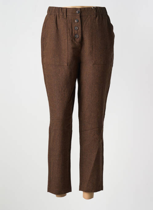 Pantalon 7/8 marron C'EST BEAU LA VIE pour femme