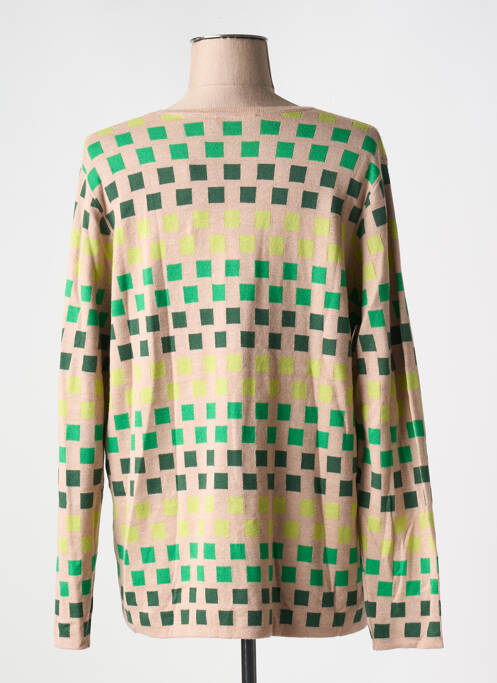 Pull coupe cintrée manches longues beige SIGNATURE femme